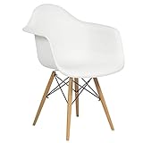 Best Choice Products Eames Style Armchair Mid Century Modern Molded Plastic Shell Arm Chair