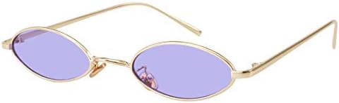 MEETSUN 90S Retro Vintage Oval Small Sunglasses Tiny Slender Metal
