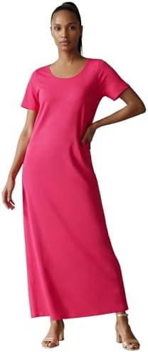 jessica london plus size women's stretch cotton t-shirt maxi dress Plus Size Maxi Dresses for Women