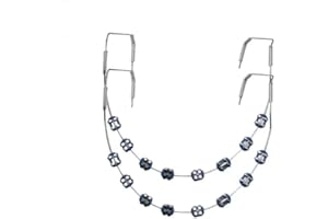 VOCADOK Temporary Tooth Decoration with Metal Wires Hook,Dental Decorations Fake Metal Bracket for DIY Decoration (1Pack Blue)