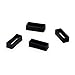 Ritche 4Pc Size 16mm Black Rubber Replacement Watch Band Strap Loops