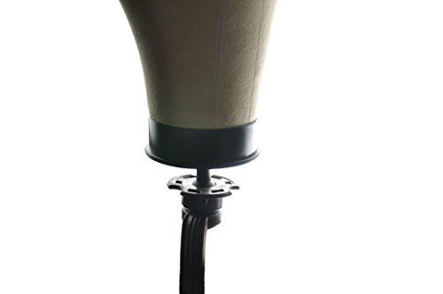 Professional Mannequin Canvas Block Head Black C clamp Stand - Thumbnail 4