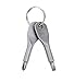 Mini Pocket Screwdriver Set, Outdoor Multifunctional Pocket 2 Key Stainless Steel Keychain EDC Tool 1 Screwdriver+1 Screwdriver+1 Key Ring (Silver)