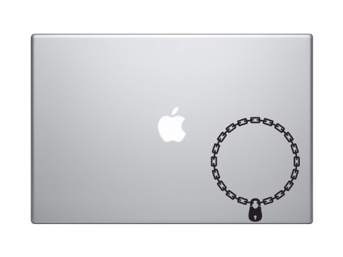 Workers Labor Union - Lockout Padlock Chain - 5" Black Vinyl Decal Sticker Car Macbook Laptop