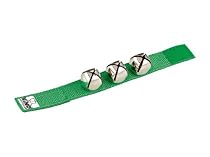 Nino Percussion NINO961GR 9-Inch Wrist Strap with 3 Bells, Green
