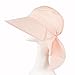 Beautyer Womens Sun Hat Summer Flap Cover Cap Cotton Anti-UV UPF 50+ Sun Shade Hat With Bow Wide Brim Adjustable Hat