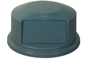 BOXKING Rubbermaid Commercial Brute Dome Top Swing Door Lid for 32 gal Waste Containers, 22.75" Diameter x 12.25h, Gray