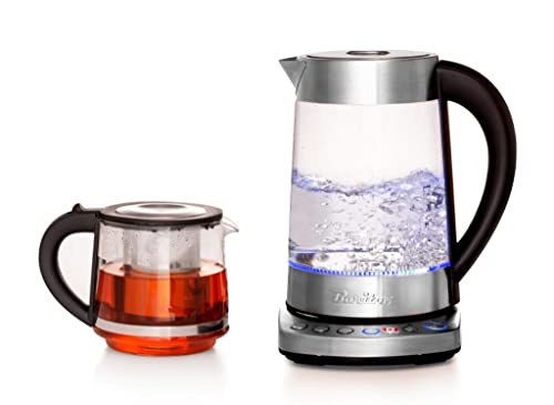 Bariton Electric Tea Maker – Glass Kettle + Stainless Steel Infuser – Keep Warm Function – Auto Shut-Off – BTM-1785GS