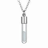 OVERMAL Jewelry Glow In the Dark Necklace Glass Bottle Necklace Pendant
