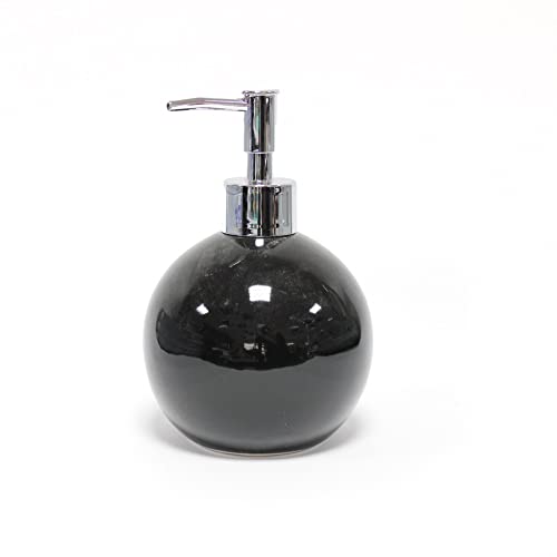 douceur dinterieur, Soap Dispenser (Diameter 9.7 x 16 cm) Bullea Black, Ceramic