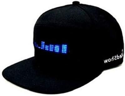 Midress LED Light Up Hat, Colorful LED Fashion Cap LED Cool Hat with Screen Light Waterproof Smartphone Controlled (Black)