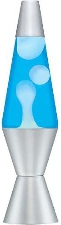 Lava Lite 14.5 Classic Lava Lamp White Wax/Blue Liquid/Silver Base WLM