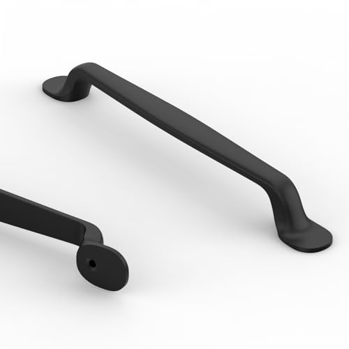 9BUILD 10 Pieces Black Kitchen Handles Hole Distance 160 mm Cabinets Kitchen Handles Furniture EU0053
