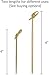 JapanBargain 1596, Bamboo Cocktail Picks Skewers for Appetizer Snack Sandwich Finger Food Tapas Fruit Kabob BBQ Hors D'Oeuvre Twisted End Knotted Bamboo Sticks, 4 inch, 1000pcs