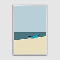 Framed Canvas Wall Art Minimalistic Painting Canvas Prints Home Artwork Decoration for Living Room,Bedroom - 16x24 inches