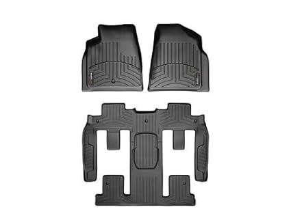 2009 2010 Buick Enclave With 2nd Row Bucket Seats Weathertech Custom Floor Mats Liners Full Set Black Front Rear 442511 441114