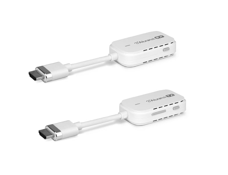 Aluratek Streamcast Pro Wireless 1080P HDMI Transmitter and Receiver Streaming Kit for Wireless Streaming Video/Audio from Laptop to TV/Monitor, Plug-N-Play (AWHTR01F)