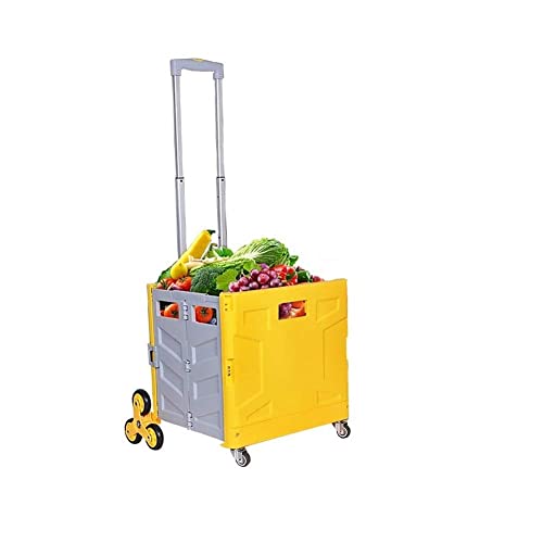 Foldable Utility Cart Folding Portable Rolling Crate Handcart with