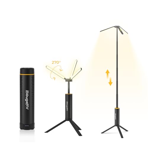 BougeRV Telescopic Camping Light, 15600mAh Rechargeable Lantern, Portable Camping Light, 1000x3 Lumens Rotatable Camping Light for Tent, Emergency, Outdoor, IPX5 Water Resistant(2026 New)