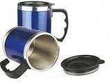 Stainless Steel 16oz Desk Mug, Coffee Mug (Blue)