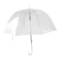LONLLYS Umbrella Black Transparent - Clear Dome-Birdcage - Contracted Manual Open an Umbrella