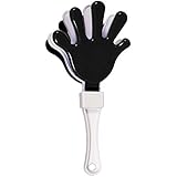 12 Pack - Black/White Hand Clapper Noise Makers Party Favors
