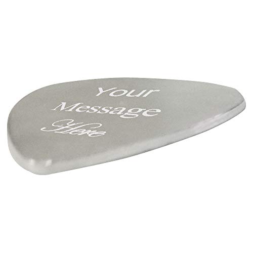 Personalized Add Your Own Engraved DOUBLE SIDED Text Guitar and Bass Pick Custom Customizable Gift SILVER Aluminum Gifts For Him, For Her, For Boys, For Girls, For Them (Double Side Engraving) - Thumbnail 2
