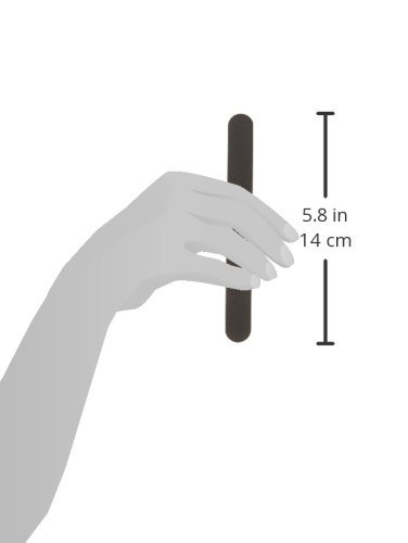 Flowery Disposable Nail File Cushion Core 180/400 Grit, Black, (Pack of 100)