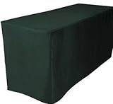 5' Ft. Fitted Polyester Table Cover Trade Show Booth Dj Tablecloth Hunter Green