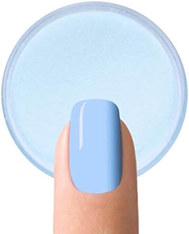 Npulse Coloured Acrylic Powder 10g Pot Builder or 3D Nail Art Polymer (29 Sky Blue)