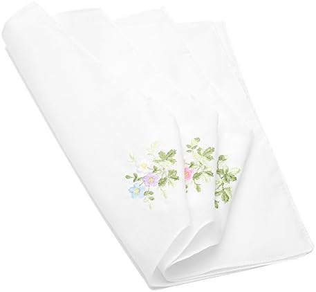 Ladies'/Women's Embroidery Cotton Handkerchiefs Lace White