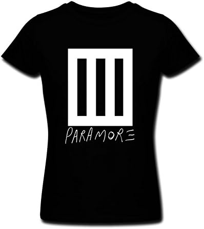 Butshirt PARAMORE Womens Slim Fit T-Shirt Black Cotton Tshirt A0470