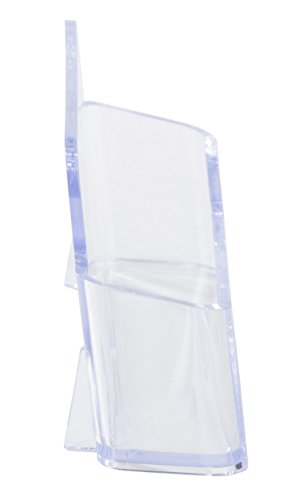 Business Card Holder for Desk - 8-Pack Clear Plastic Business Card Display Stands for Office Desktop, Counter, Single Compartment, 3.75 x 1.125 x 1.875 Inches