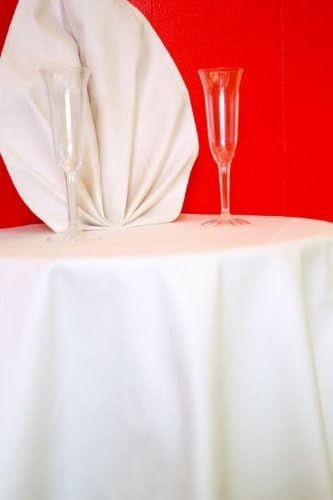 100% Cotton Premium Bright White Fancy Gourmet Square Tablecloth with Napkins Included! (White, 54" x 54" / 4 Napkins)
