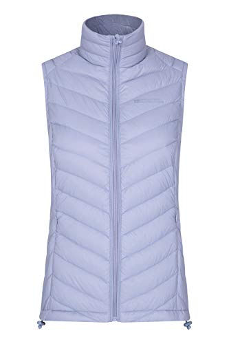 Mountain Warehouse Featherweight Womens Down Gilet - Lightweight Ladies Gilet Vest, Water Resistant Bodywarmer, Zipped Pockets Casual Jacket - for Winter, Travelling