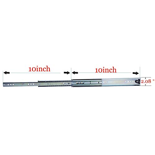 VESLA HOME soft close Hardware Ball Bearing Side Mount Full Extension Drawer Slides，Heavy Duty Slides, 10 inch, 210 lb - Thumbnail 5