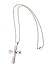 Cross Necklace for Men with Large Pendant 24 Inch Curb Chain (Color : Silver / Gold / Black)