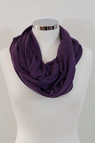 Infinity Nursing Scarf Breastfeeding Cover (Eggplant Purple)