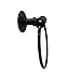 Retro Industrial Pipe Hand Towel Holder Wall Mount Round Towel Rack Bathroom Décor