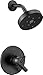 Delta Faucet Trinsic 17 Series Dual-Function Shower Trim Kit with Single-Spray H2Okinetic Shower Head, Matte Black T17259-BL (Valve Not Included)