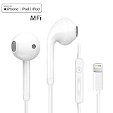 Lightning Earbuds, Popa in-Ear Headphones Earphones with Microphone and Remote, MFi Certified, Compatible with iPhone X/XS/XS MAX/XR/8/8P/7/7P/iPad Pro/iPad Air/iPad Mini/iPod