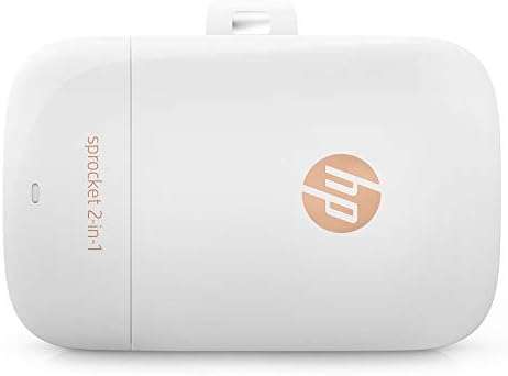 HP Sprocket 2-in-1 Portable Photo Printer & Instant Camera Bundle with 8GB MicroSD Card and ZINK Photo Paper – White (5MS95A) 13 319s0njbzqL. AC