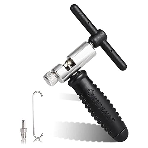 Oumers Bike Chain Breaker Tool, Universal for 7 8 9 10 11 Speed Chains Link, Remove Rusty Chains Easily. A Small Durable Bicycle Chain Splitter for Road Mountain Cycling Bike,Black