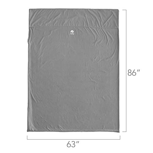 Pike Trail Sleeping Bag Liner - Travel and Camping Sheet, Lightweight and Compact Insert with Full Length Zipper and Guarantee (Silver Bullet, X-Large 86" L x 63" W) - Thumbnail 5
