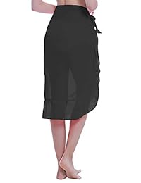 Faldas de playa con volantes para dama, color liso