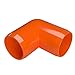 FORMUFIT 1” 90 Degree Elbow Furniture Grade PVC Fitting in Orange, Made in USA, UV-Resistant, Impact-Proof, 1.315” Actual Socket Diameter (Pack of 4) - F00190E-OR-4