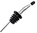 Free Flow Stainless Steel Liquor Bottle Speed Pourers with Tapered Spout, Comes with Rubber Dust Caps and PNW Pocket Corkscrew (12-Pack)