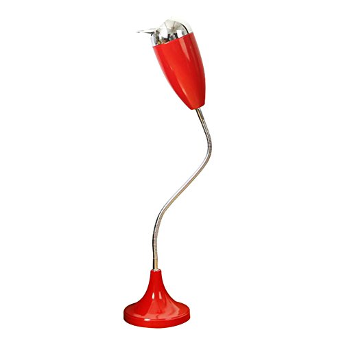 Frjjthchy Creative Curvable Floor Standing Ashtray with Windproof Lid Cigar Ashtray (Red)