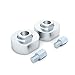 Front Leveling Kit - 2 inch Lift - 2WD Vehicles Only - Compatible with 1999-2008 Ford F250 F250 Super Duty, F350 F-350 SuperDuty, Excursion - Suspension Lower Strut Aluminum Silver Spacers