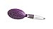 Qwik-Clean Brush - Easy Clean Retractable Bristles and Detangling Oval Brush for Curly, Straight and Thick Hair - Wet and Dry Hair - Purple